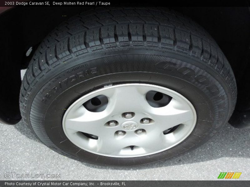 Deep Molten Red Pearl / Taupe 2003 Dodge Caravan SE