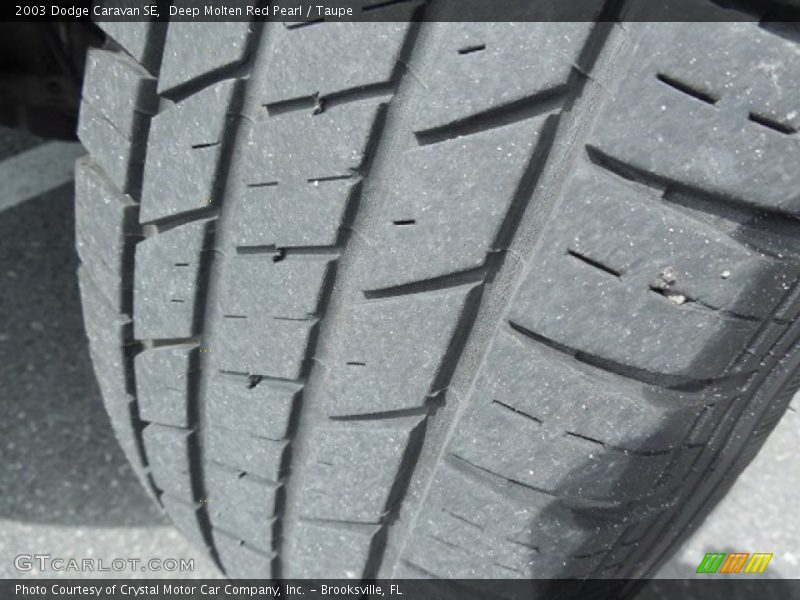 Deep Molten Red Pearl / Taupe 2003 Dodge Caravan SE