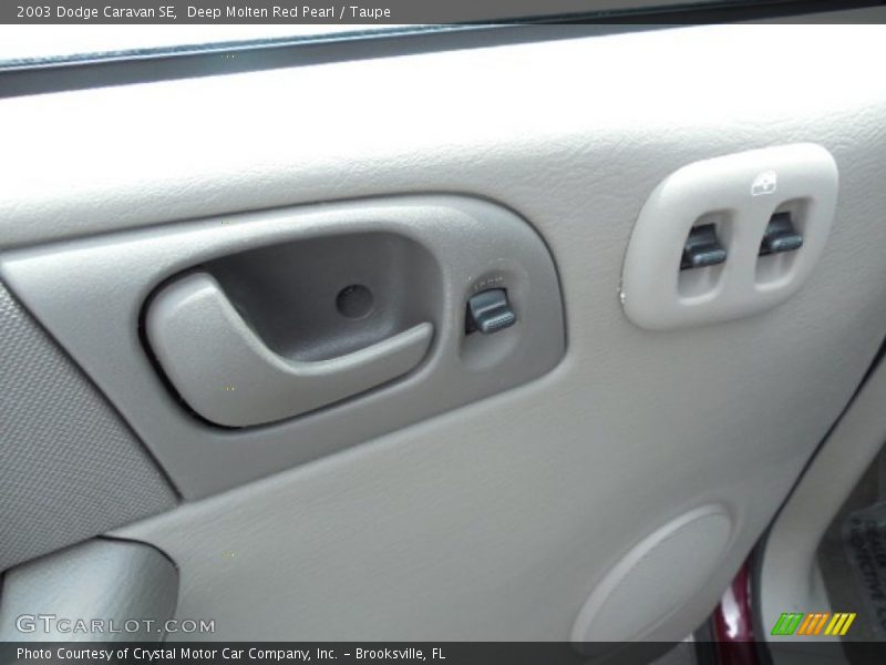 Deep Molten Red Pearl / Taupe 2003 Dodge Caravan SE