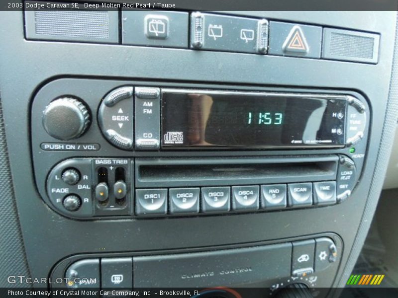 Deep Molten Red Pearl / Taupe 2003 Dodge Caravan SE