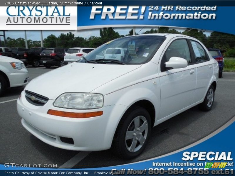 Summit White / Charcoal 2006 Chevrolet Aveo LT Sedan