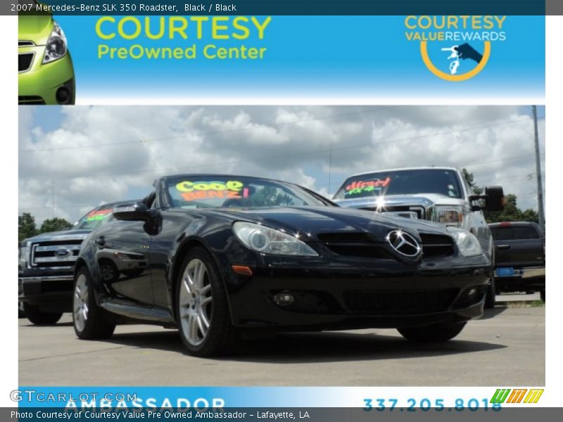 Black / Black 2007 Mercedes-Benz SLK 350 Roadster