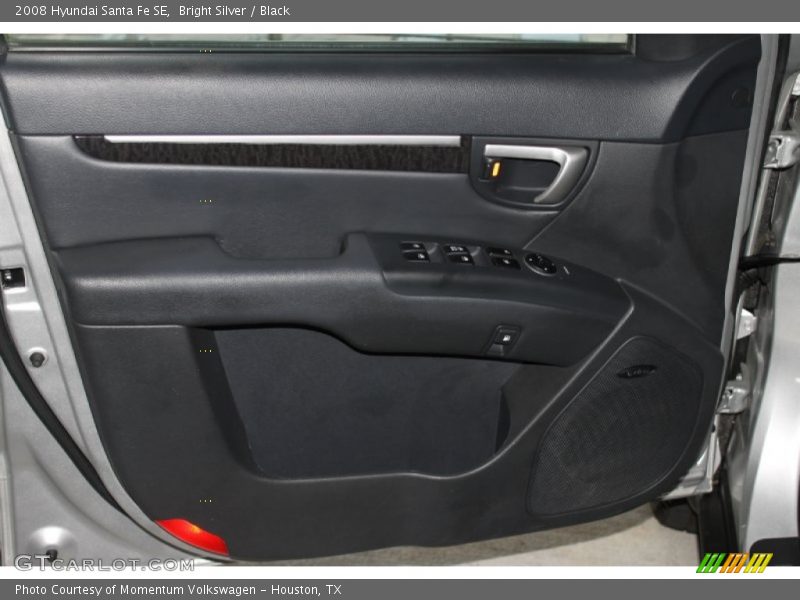 Bright Silver / Black 2008 Hyundai Santa Fe SE