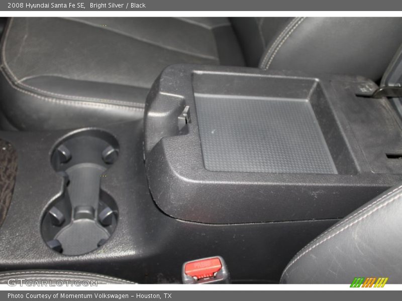 Bright Silver / Black 2008 Hyundai Santa Fe SE