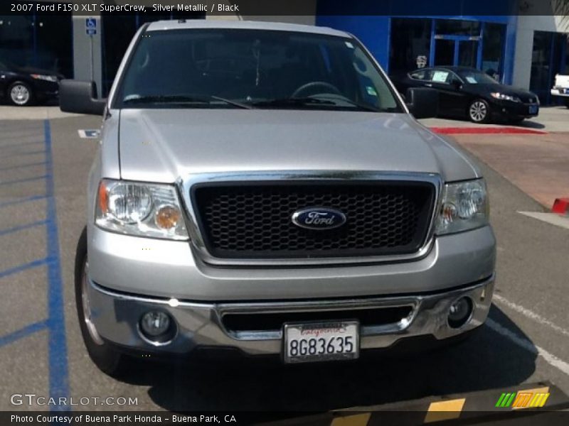 Silver Metallic / Black 2007 Ford F150 XLT SuperCrew