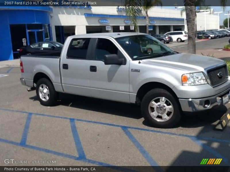 Silver Metallic / Black 2007 Ford F150 XLT SuperCrew