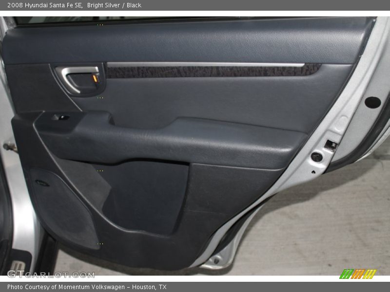 Bright Silver / Black 2008 Hyundai Santa Fe SE