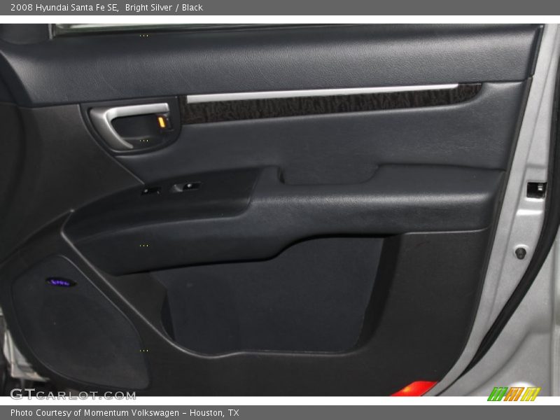 Bright Silver / Black 2008 Hyundai Santa Fe SE
