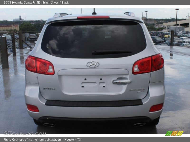 Bright Silver / Black 2008 Hyundai Santa Fe SE