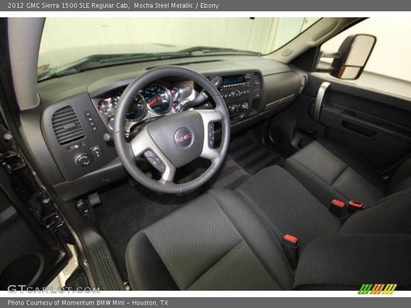 Ebony Interior - 2012 Sierra 1500 SLE Regular Cab 