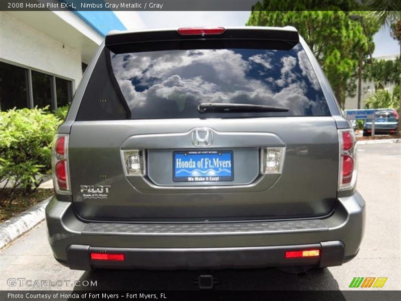 Nimbus Gray Metallic / Gray 2008 Honda Pilot EX-L