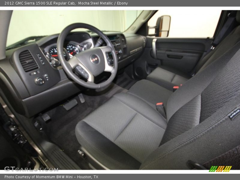 Ebony Interior - 2012 Sierra 1500 SLE Regular Cab 
