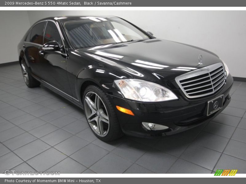 Black / Savanna/Cashmere 2009 Mercedes-Benz S 550 4Matic Sedan