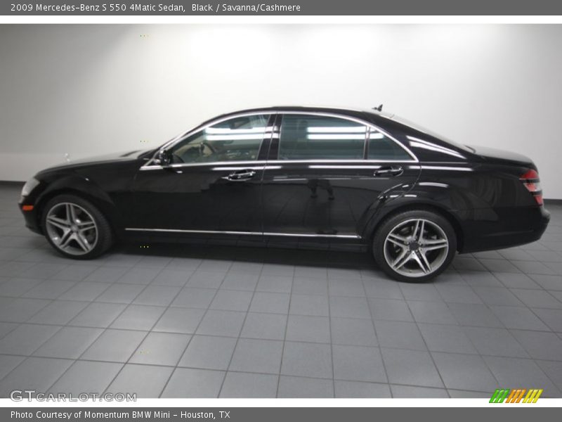 Black / Savanna/Cashmere 2009 Mercedes-Benz S 550 4Matic Sedan