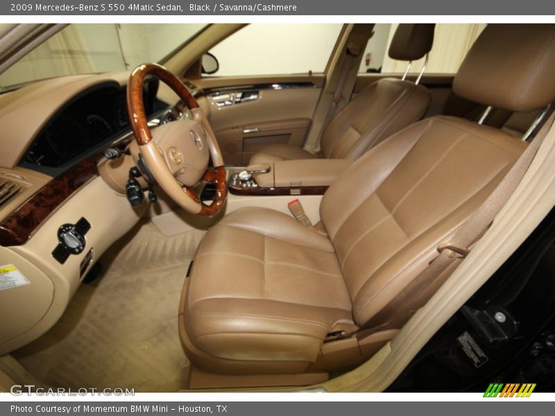 Black / Savanna/Cashmere 2009 Mercedes-Benz S 550 4Matic Sedan