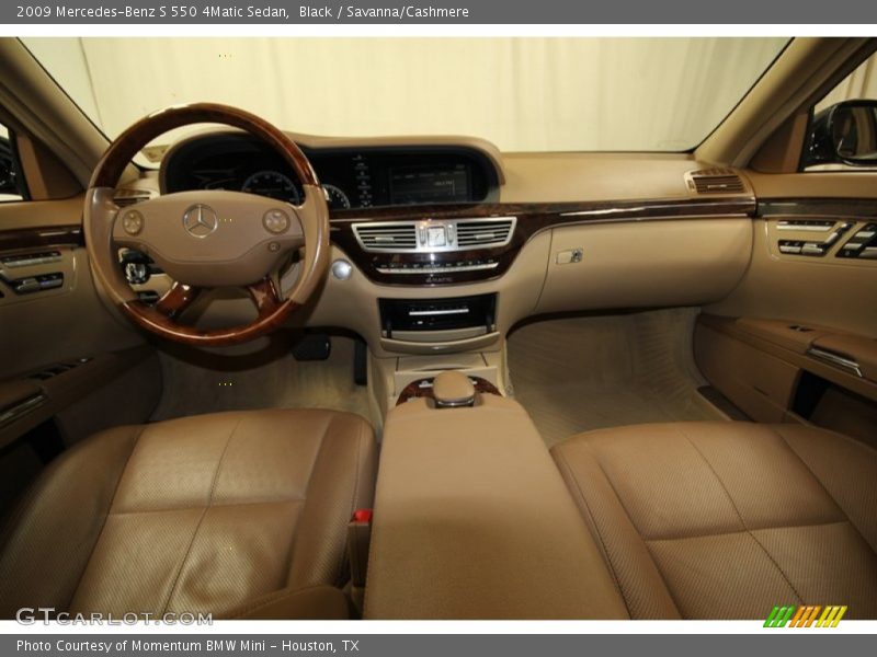Black / Savanna/Cashmere 2009 Mercedes-Benz S 550 4Matic Sedan