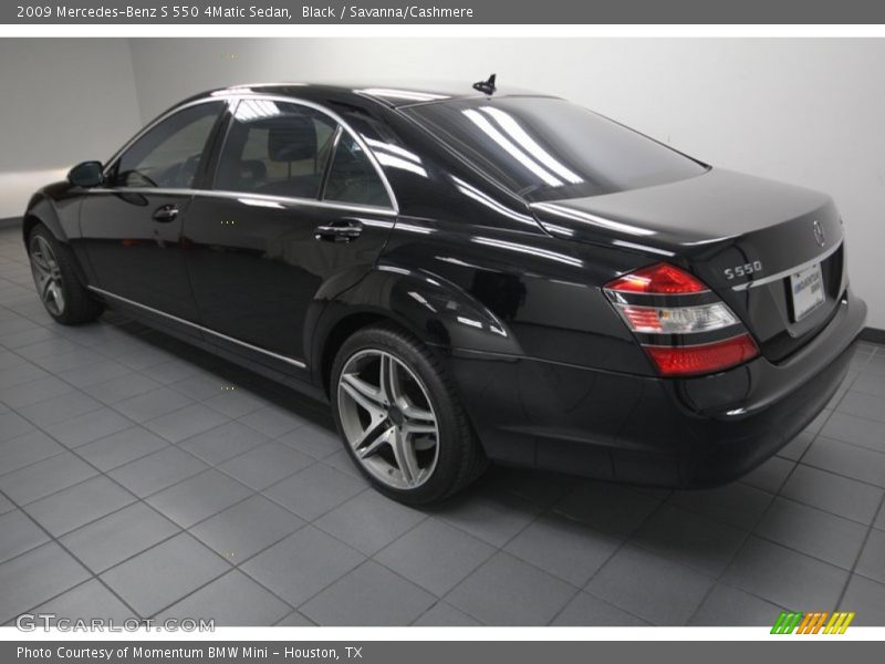 Black / Savanna/Cashmere 2009 Mercedes-Benz S 550 4Matic Sedan