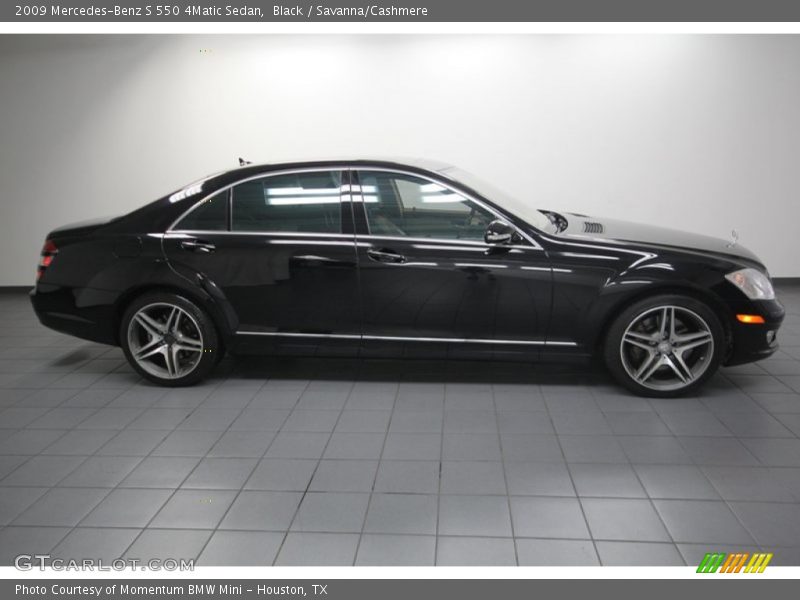 Black / Savanna/Cashmere 2009 Mercedes-Benz S 550 4Matic Sedan
