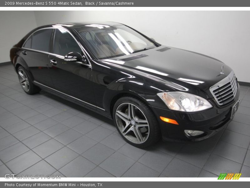 Black / Savanna/Cashmere 2009 Mercedes-Benz S 550 4Matic Sedan