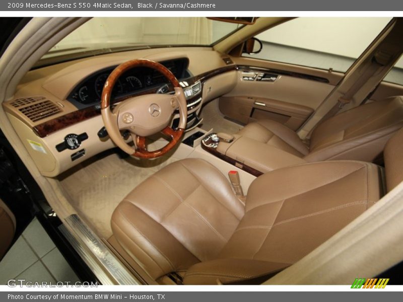 Black / Savanna/Cashmere 2009 Mercedes-Benz S 550 4Matic Sedan