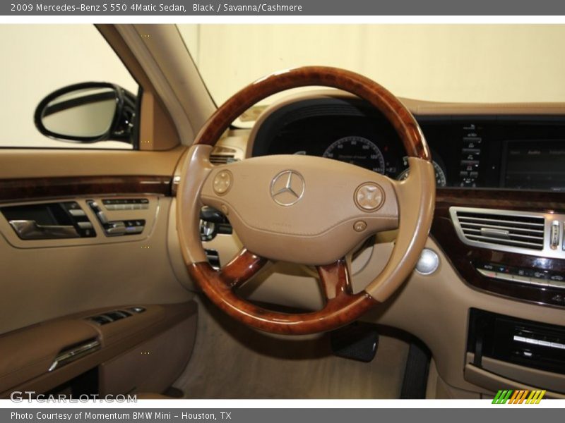 Black / Savanna/Cashmere 2009 Mercedes-Benz S 550 4Matic Sedan