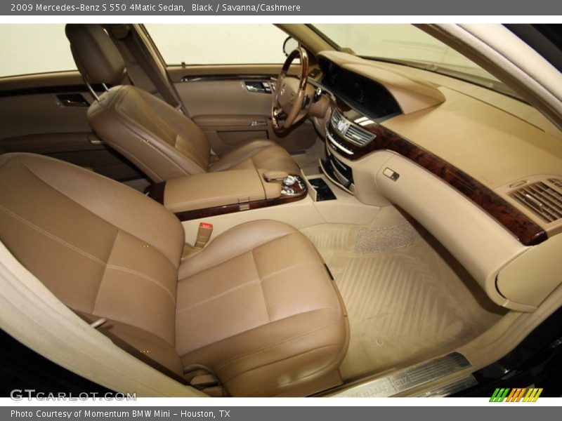 Black / Savanna/Cashmere 2009 Mercedes-Benz S 550 4Matic Sedan