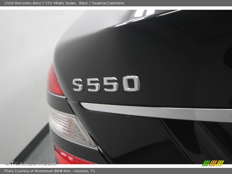 Black / Savanna/Cashmere 2009 Mercedes-Benz S 550 4Matic Sedan