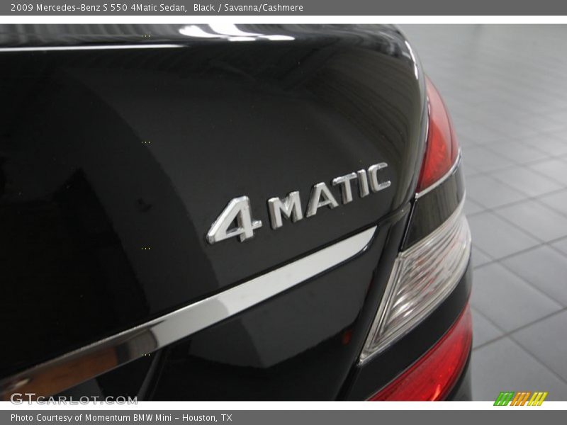Black / Savanna/Cashmere 2009 Mercedes-Benz S 550 4Matic Sedan