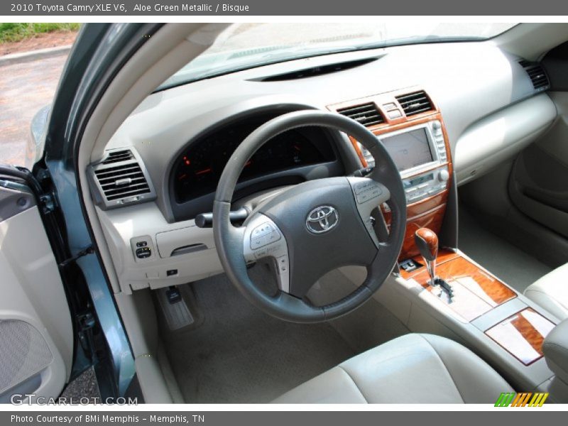Aloe Green Metallic / Bisque 2010 Toyota Camry XLE V6