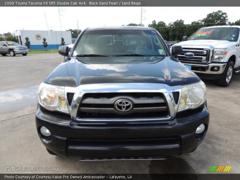 Black Sand Pearl / Sand Beige 2009 Toyota Tacoma V6 SR5 Double Cab 4x4