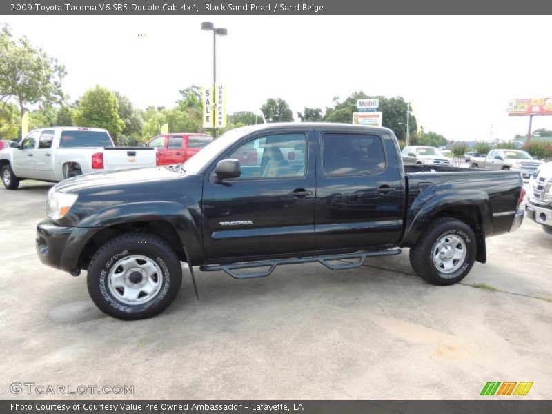 Black Sand Pearl / Sand Beige 2009 Toyota Tacoma V6 SR5 Double Cab 4x4