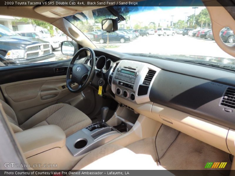 Black Sand Pearl / Sand Beige 2009 Toyota Tacoma V6 SR5 Double Cab 4x4