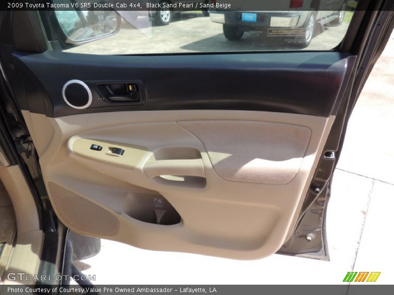 Black Sand Pearl / Sand Beige 2009 Toyota Tacoma V6 SR5 Double Cab 4x4