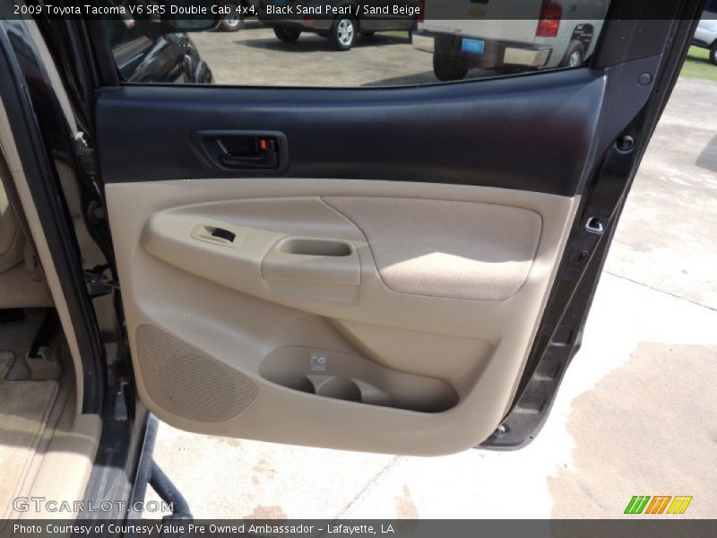 Black Sand Pearl / Sand Beige 2009 Toyota Tacoma V6 SR5 Double Cab 4x4
