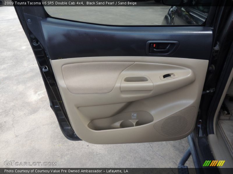 Black Sand Pearl / Sand Beige 2009 Toyota Tacoma V6 SR5 Double Cab 4x4