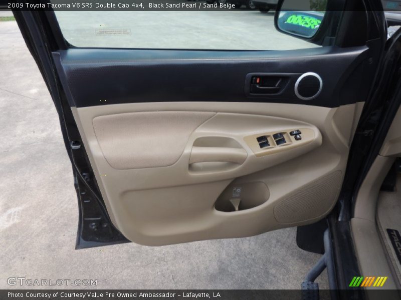 Black Sand Pearl / Sand Beige 2009 Toyota Tacoma V6 SR5 Double Cab 4x4