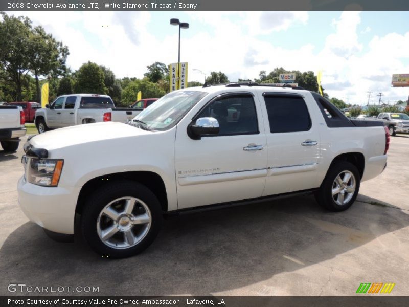 White Diamond Tricoat / Ebony 2008 Chevrolet Avalanche LTZ