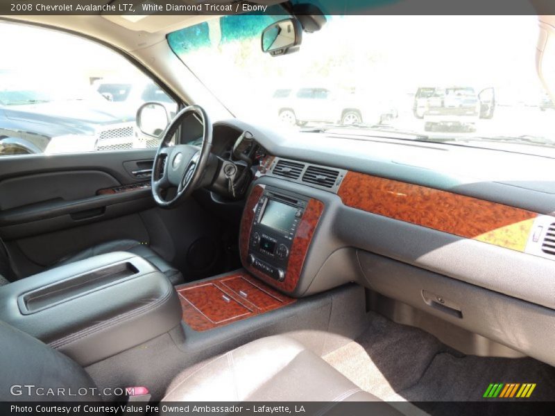 White Diamond Tricoat / Ebony 2008 Chevrolet Avalanche LTZ