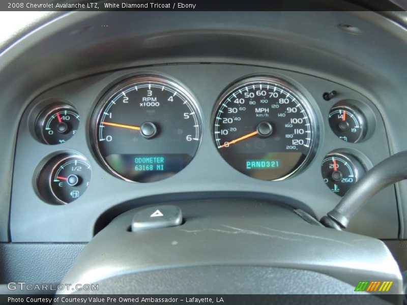 White Diamond Tricoat / Ebony 2008 Chevrolet Avalanche LTZ