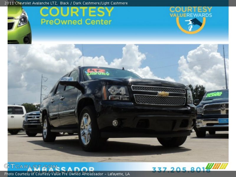 Black / Dark Cashmere/Light Cashmere 2011 Chevrolet Avalanche LTZ