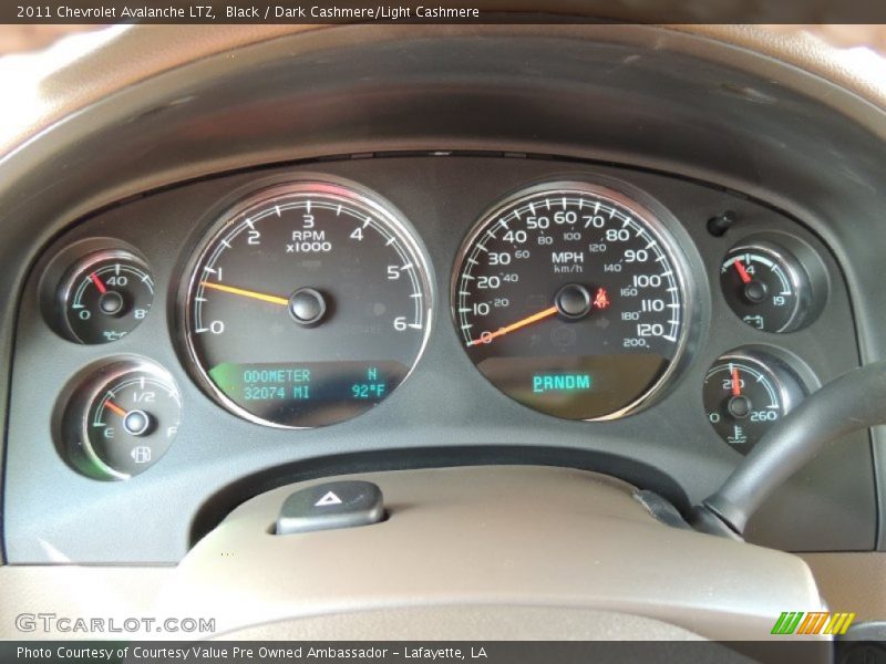 Black / Dark Cashmere/Light Cashmere 2011 Chevrolet Avalanche LTZ