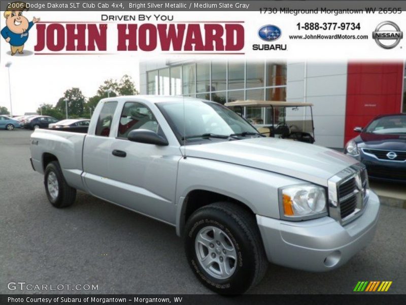 Bright Silver Metallic / Medium Slate Gray 2006 Dodge Dakota SLT Club Cab 4x4