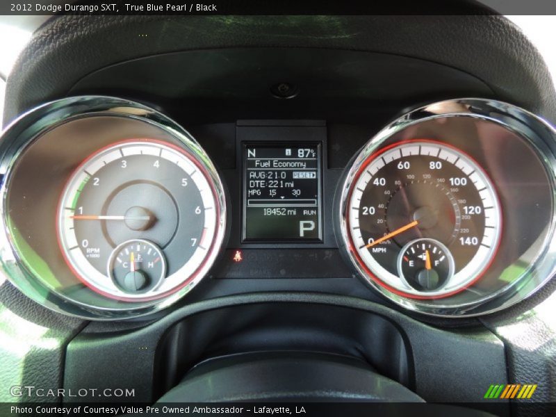 True Blue Pearl / Black 2012 Dodge Durango SXT