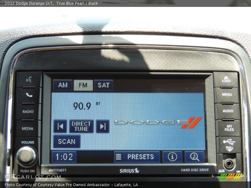 True Blue Pearl / Black 2012 Dodge Durango SXT