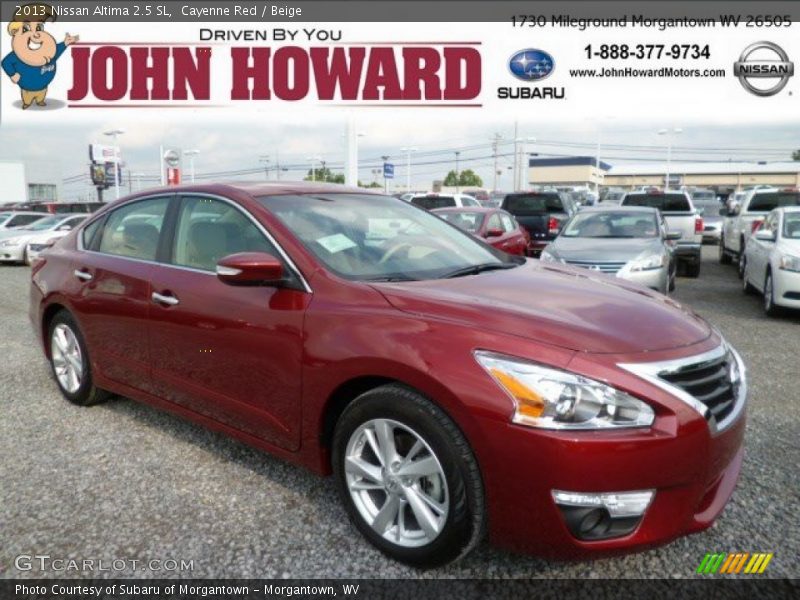Cayenne Red / Beige 2013 Nissan Altima 2.5 SL