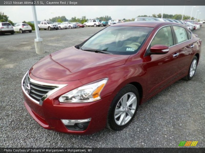 Cayenne Red / Beige 2013 Nissan Altima 2.5 SL