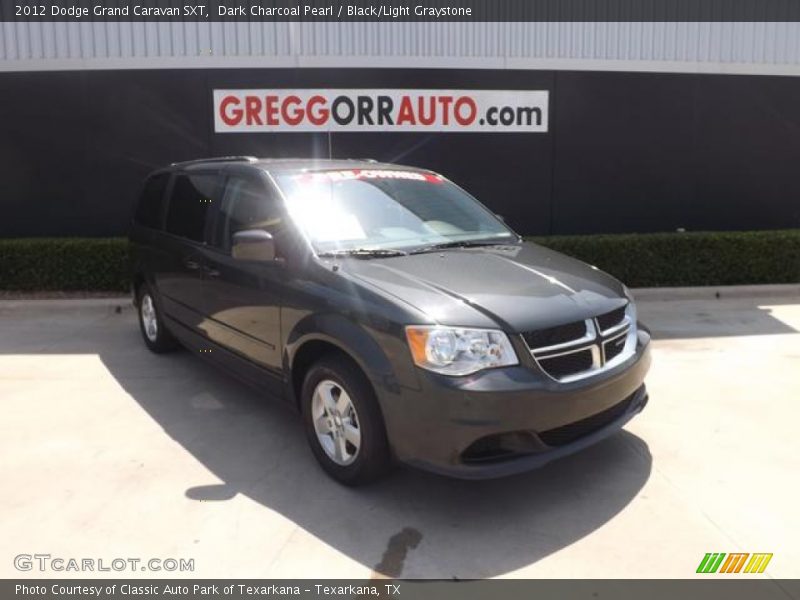 Dark Charcoal Pearl / Black/Light Graystone 2012 Dodge Grand Caravan SXT