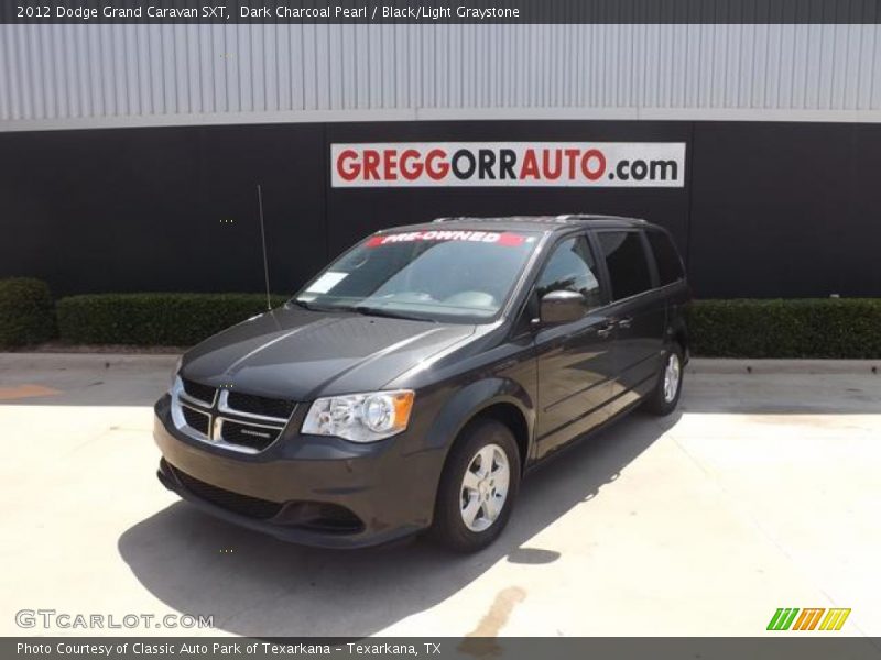 Dark Charcoal Pearl / Black/Light Graystone 2012 Dodge Grand Caravan SXT