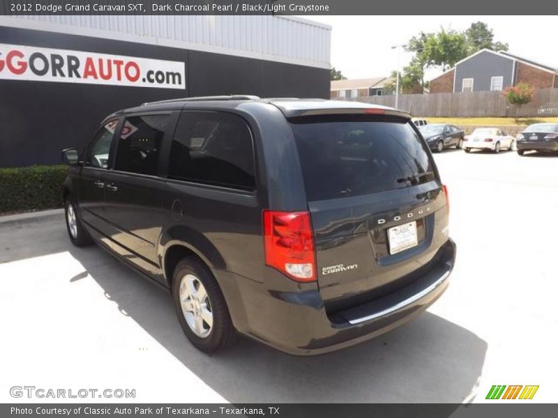 Dark Charcoal Pearl / Black/Light Graystone 2012 Dodge Grand Caravan SXT