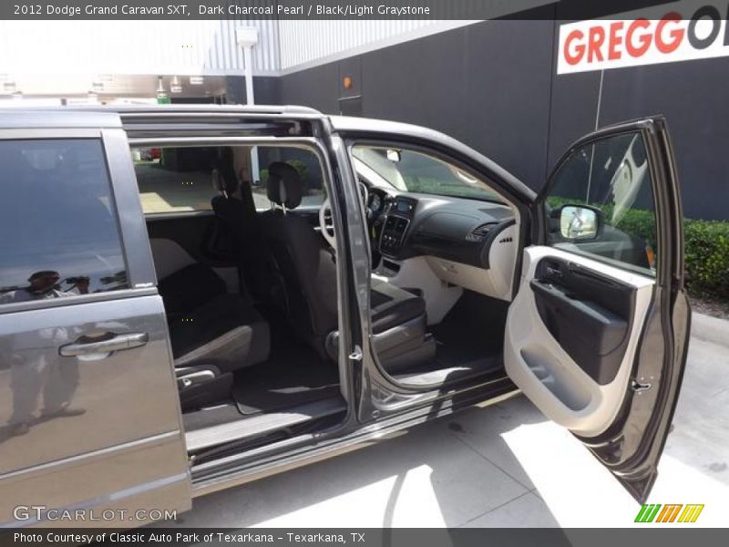 Dark Charcoal Pearl / Black/Light Graystone 2012 Dodge Grand Caravan SXT